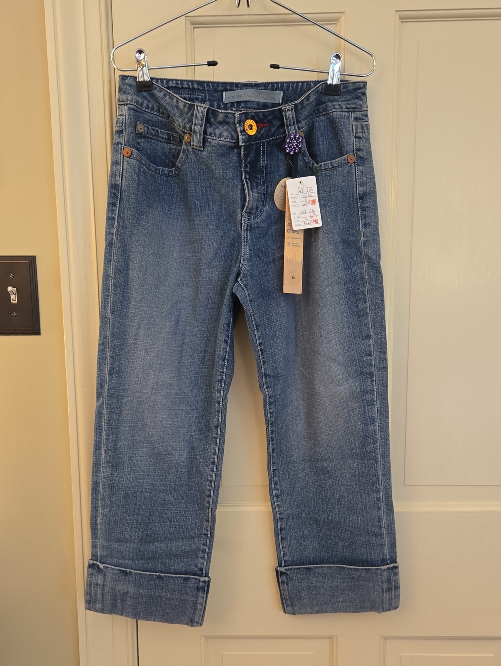 Y2K Vintage Christopher Blue Stretch Crop Jeans